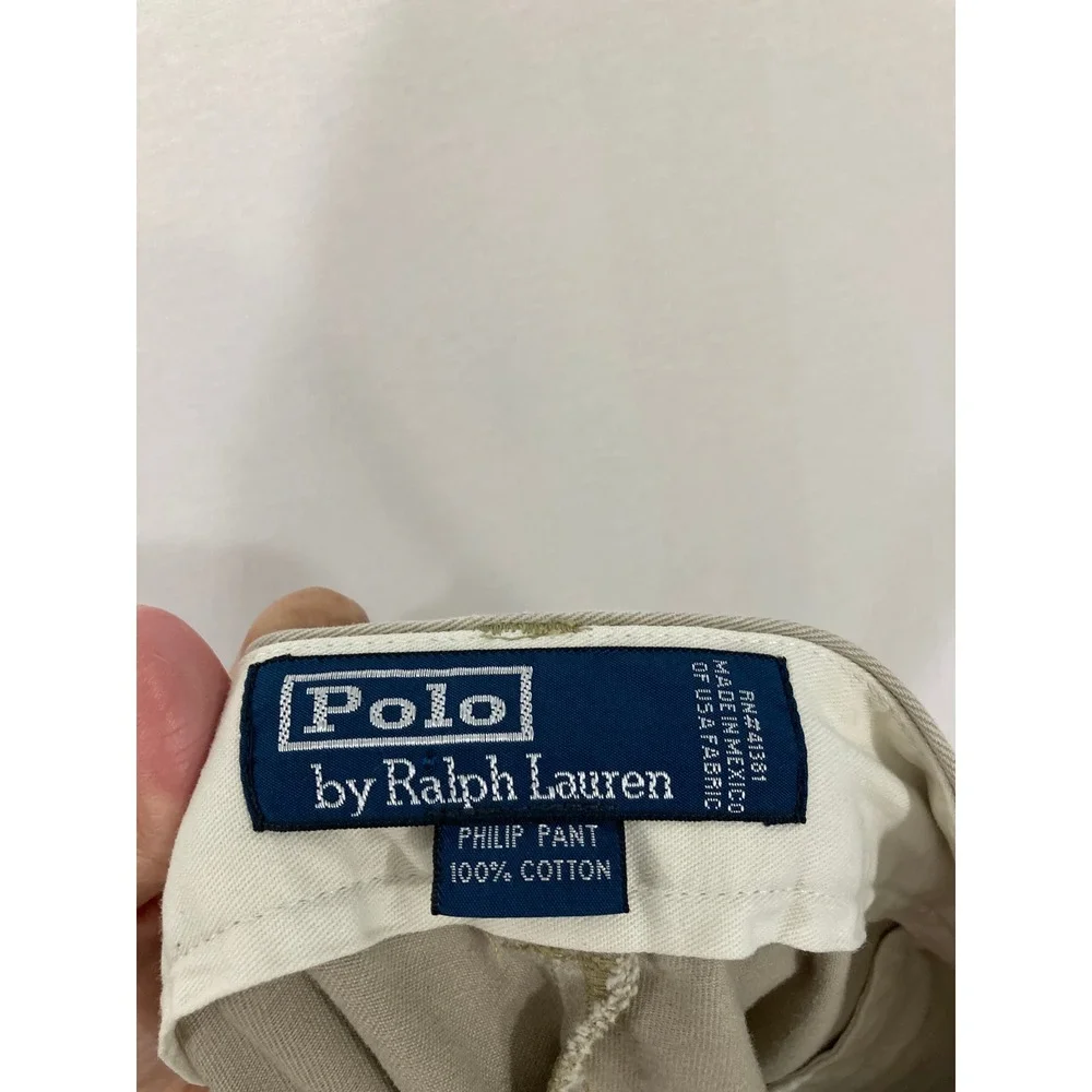 Polo Ralph Lauren Philip Pants‎ size 40x28 Tan Khaki Cotton Chino Trousers